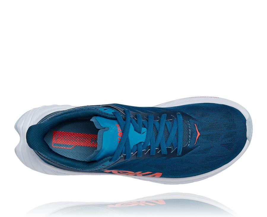 Hoka One One Hardloopschoenen Dames - Carbon X 2 - Donkerblauw/Wit - OL2168375